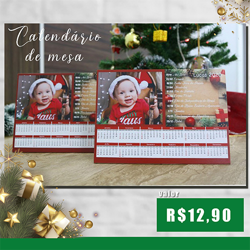 Calendário de mesa 15x21